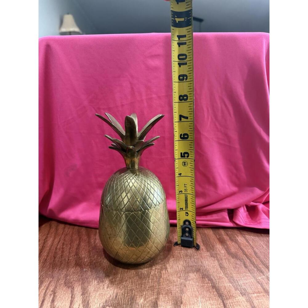 Brass Pineapple Storage Container - Picture 3 of 8